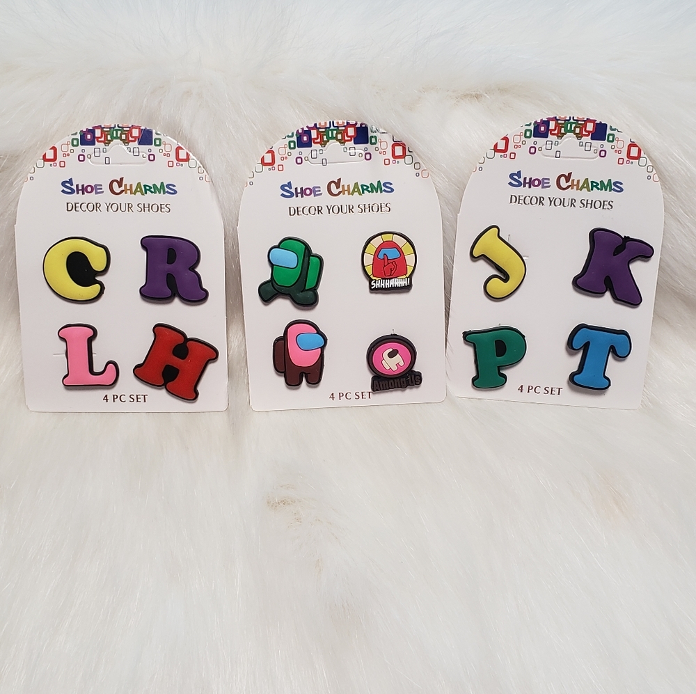 Crocs shoe charms. Crocs shoe letters/among us charms.